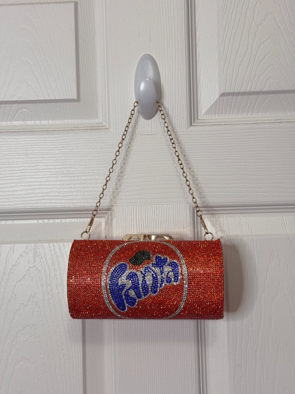 Rhinestone Orange Fanta Can Purse - Picture 3 of 6